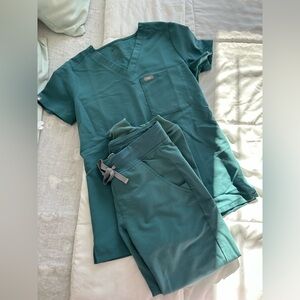 Figs Teal Scrub Set XXS petite